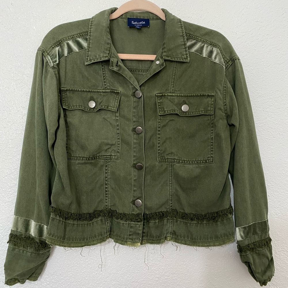 Splendid army green utility jacket